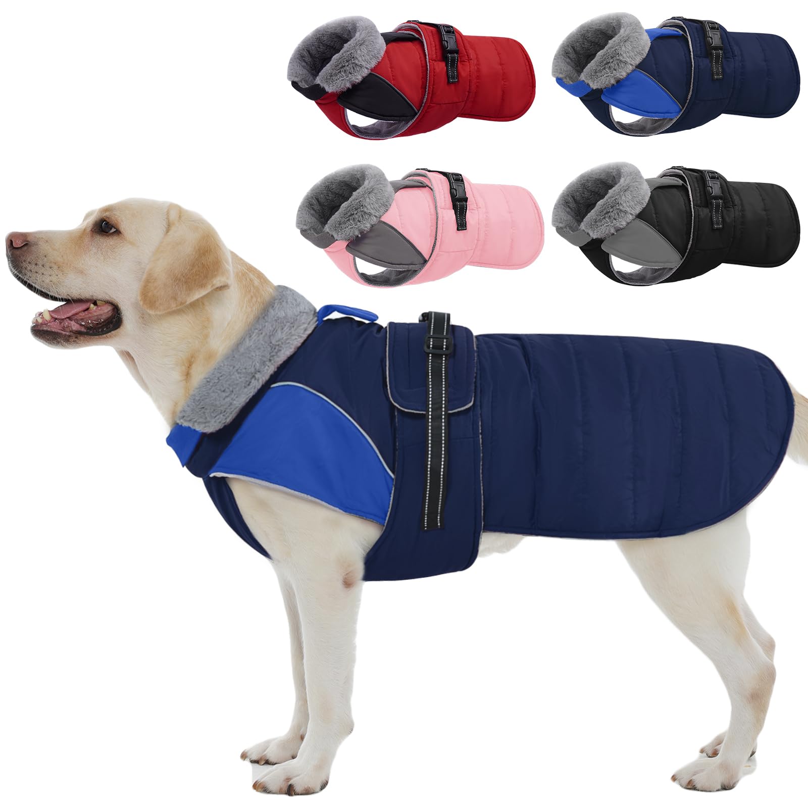 Manteau Nanaki pour grand chien, imperméable, protège du froid lors des promenades hivernales.