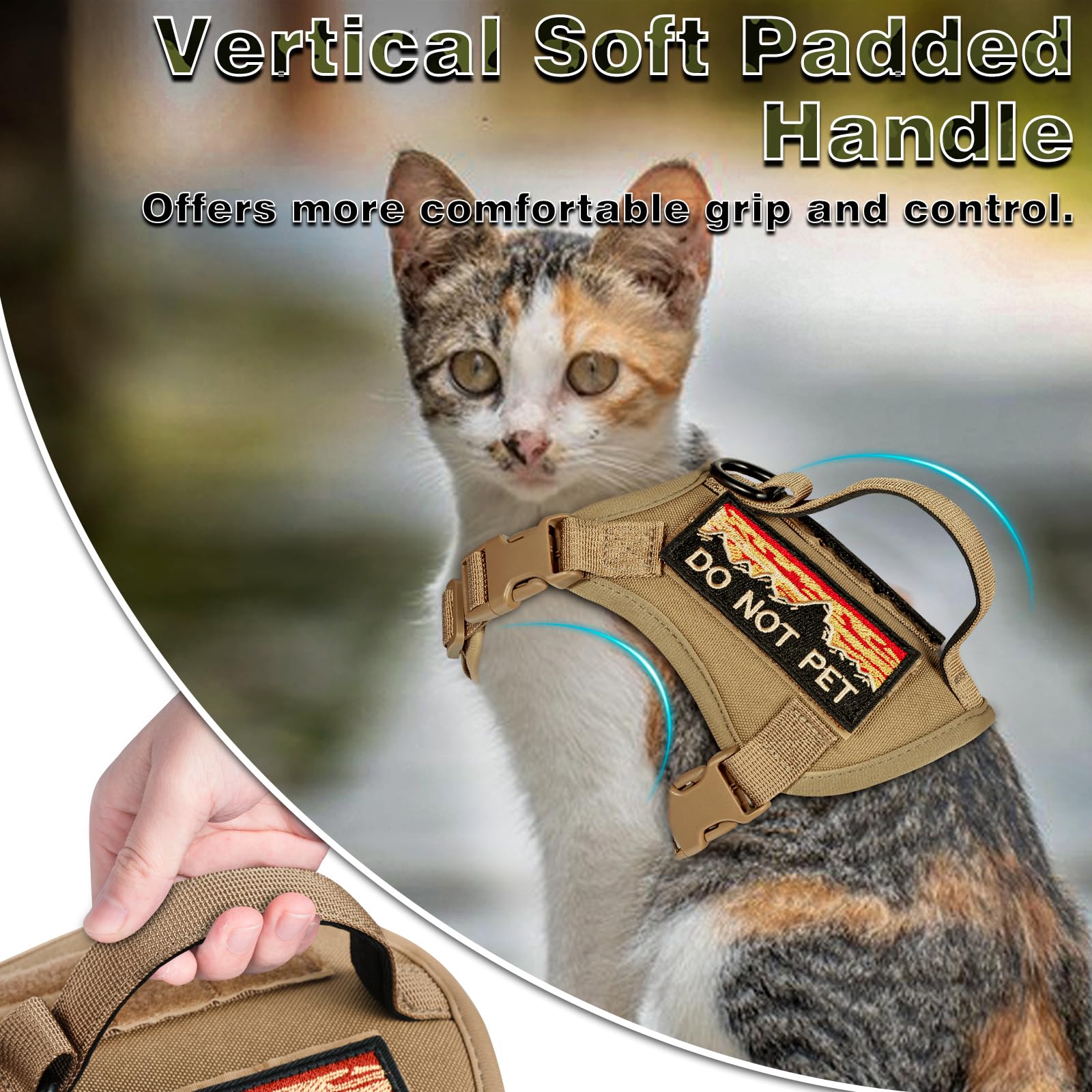 Nanappice poignee controle nylon pour prise en main facile.
