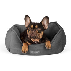 NANDOG lit chien réversible avec surface peluche douce pour un confort quotidien.