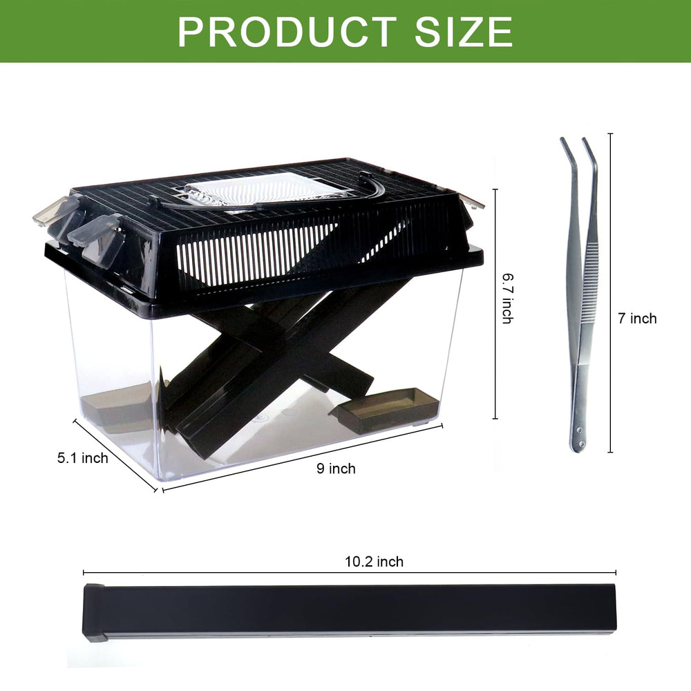 NANEEZOO Garde-grillons : poignée portable pour transporter facilement le kit.