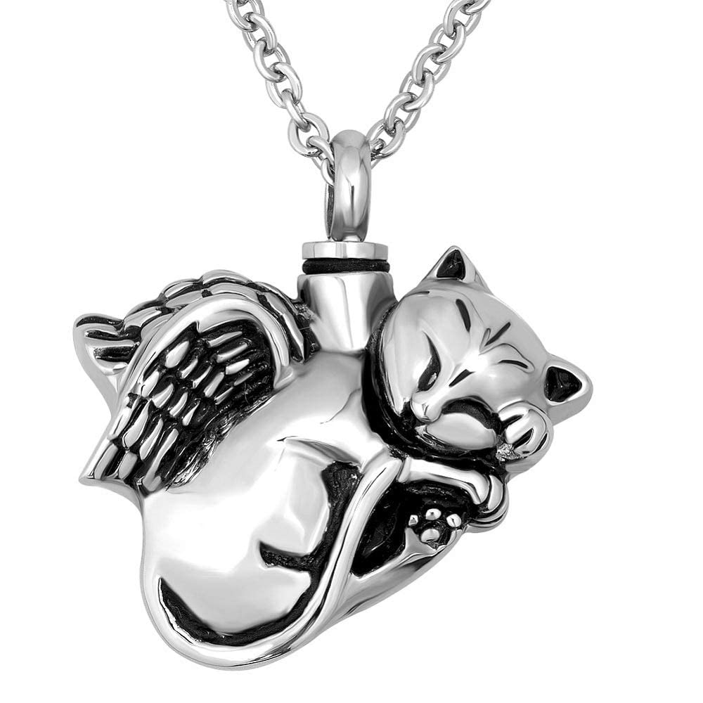 NanMuc collier urn chat ange: souvenir tangible pour votre chat.