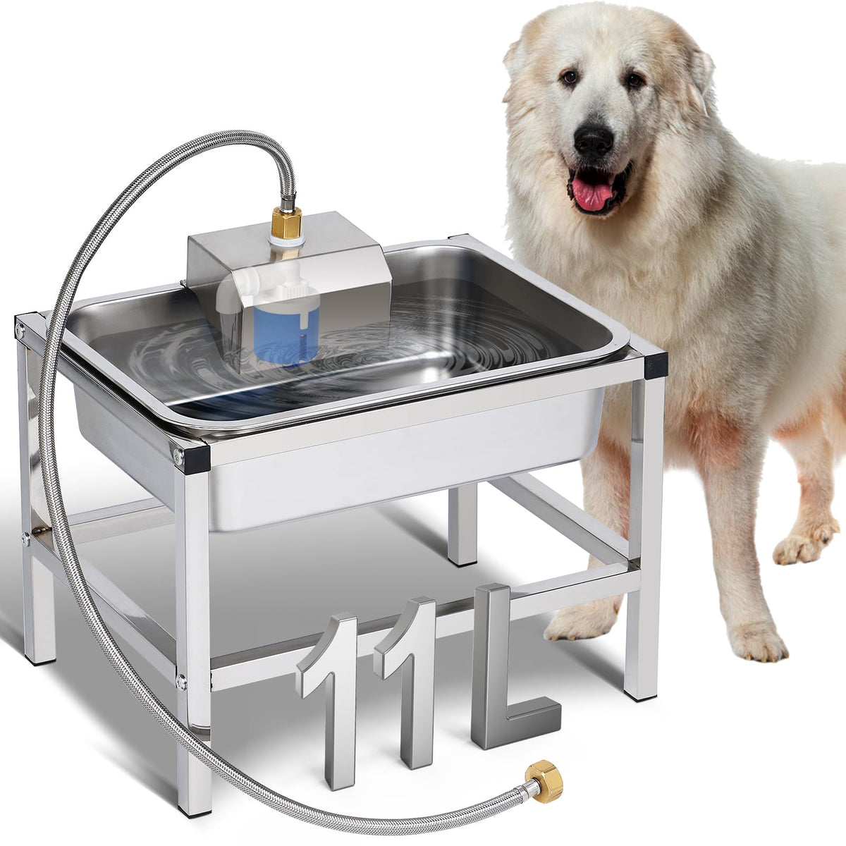 NAOEDEAH abreuvoir automatique avec valve flottante, eau toujours disponible pour chiens.