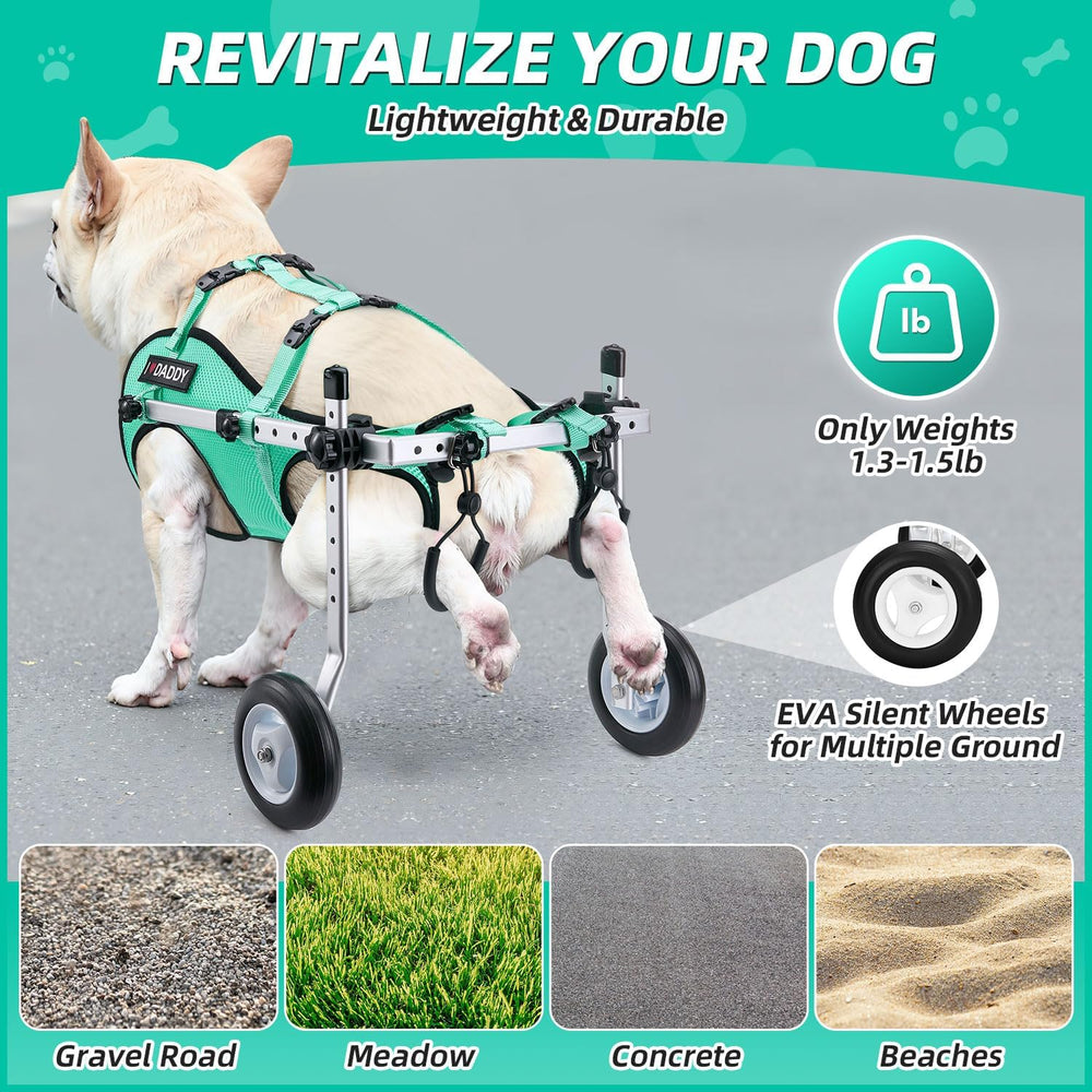 Nasjac chaise roulante pour chien – anneau de laisse intégré pour un contrôle facilité.