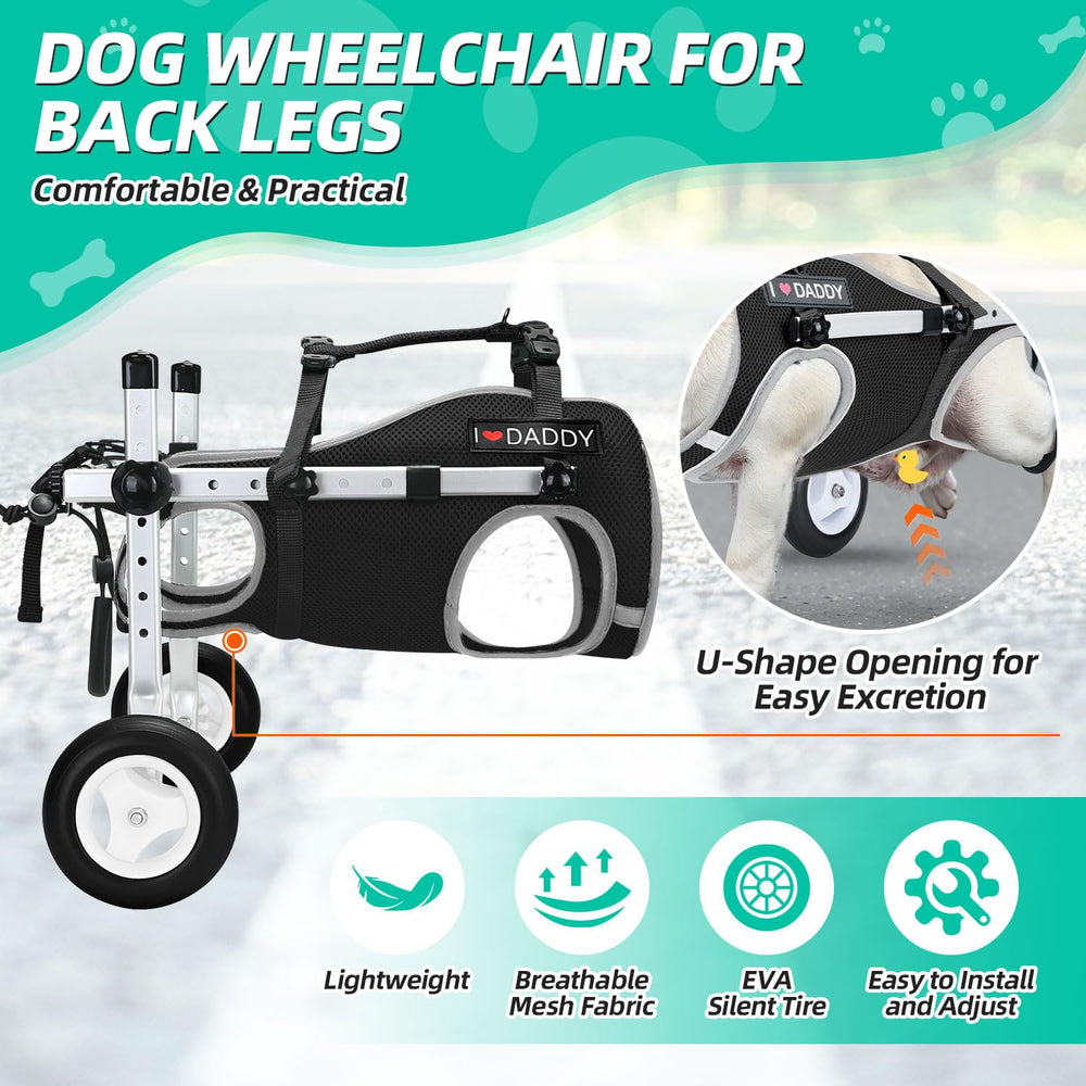 Nasjac fauteuil pour chien - cadre en aluminium léger pour les sorties