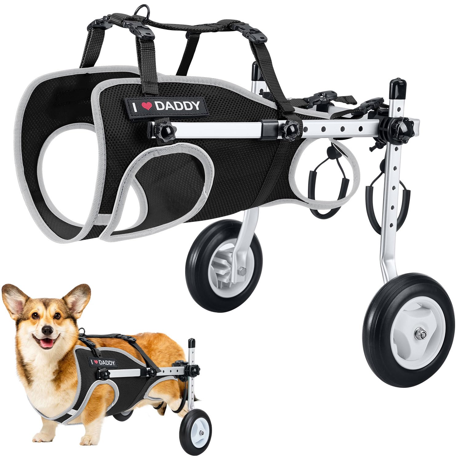 Nasjac fauteuil pour chien - cadre léger soutenant les pattes arrière
