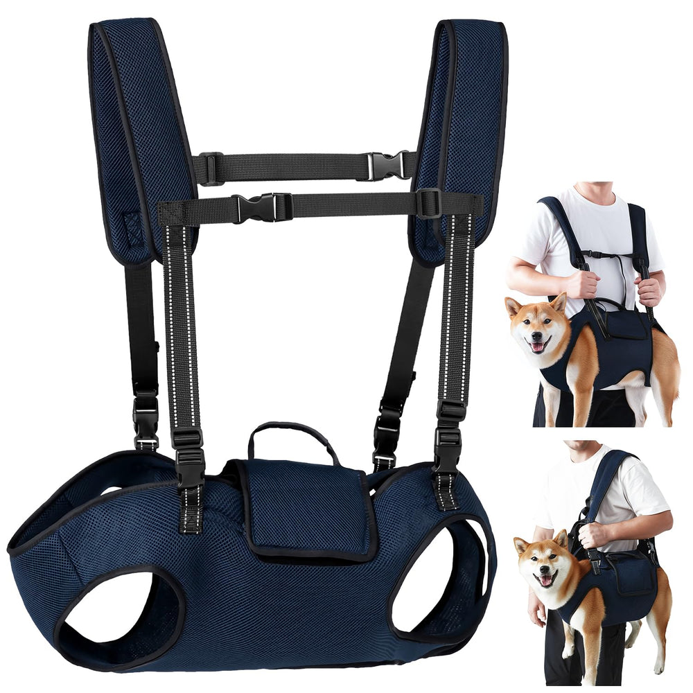Nasjac harnais-dog-lift vue-avant: soutien ergonomique pour chiens âgés ou blessés
