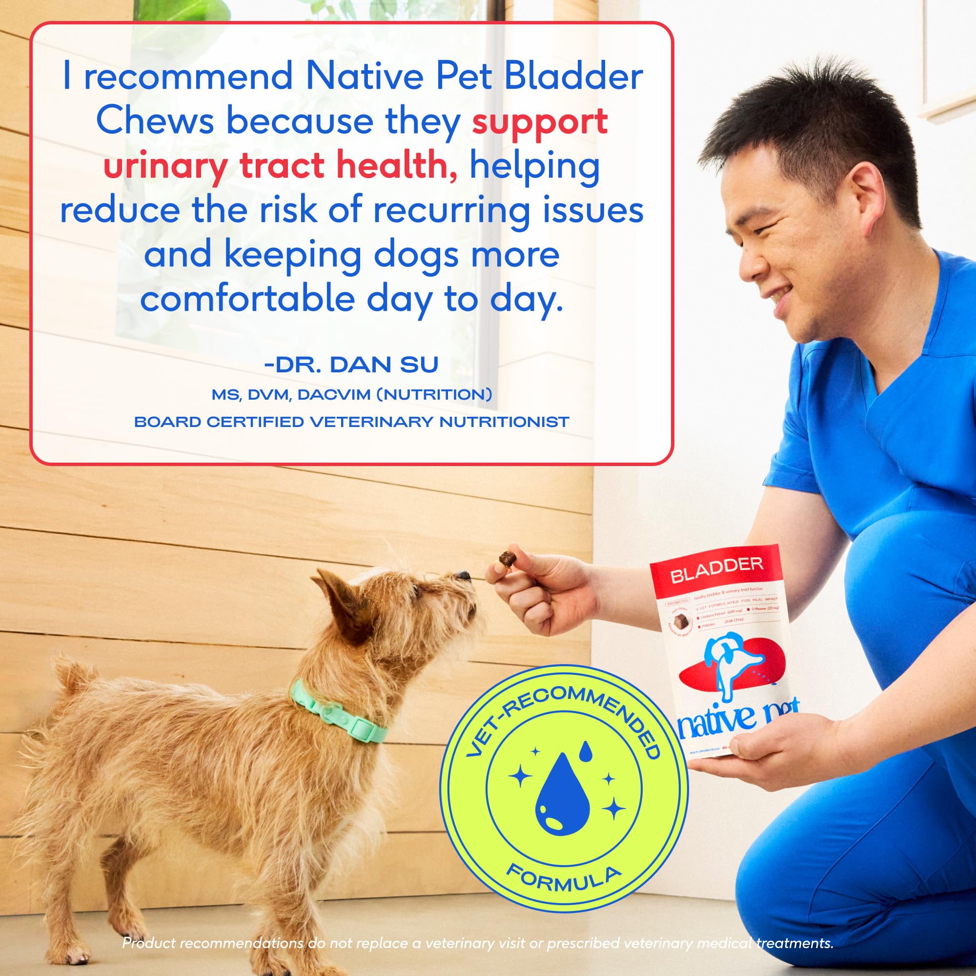 Native Pet dosage simple: 1 bouchée par 25 livres.