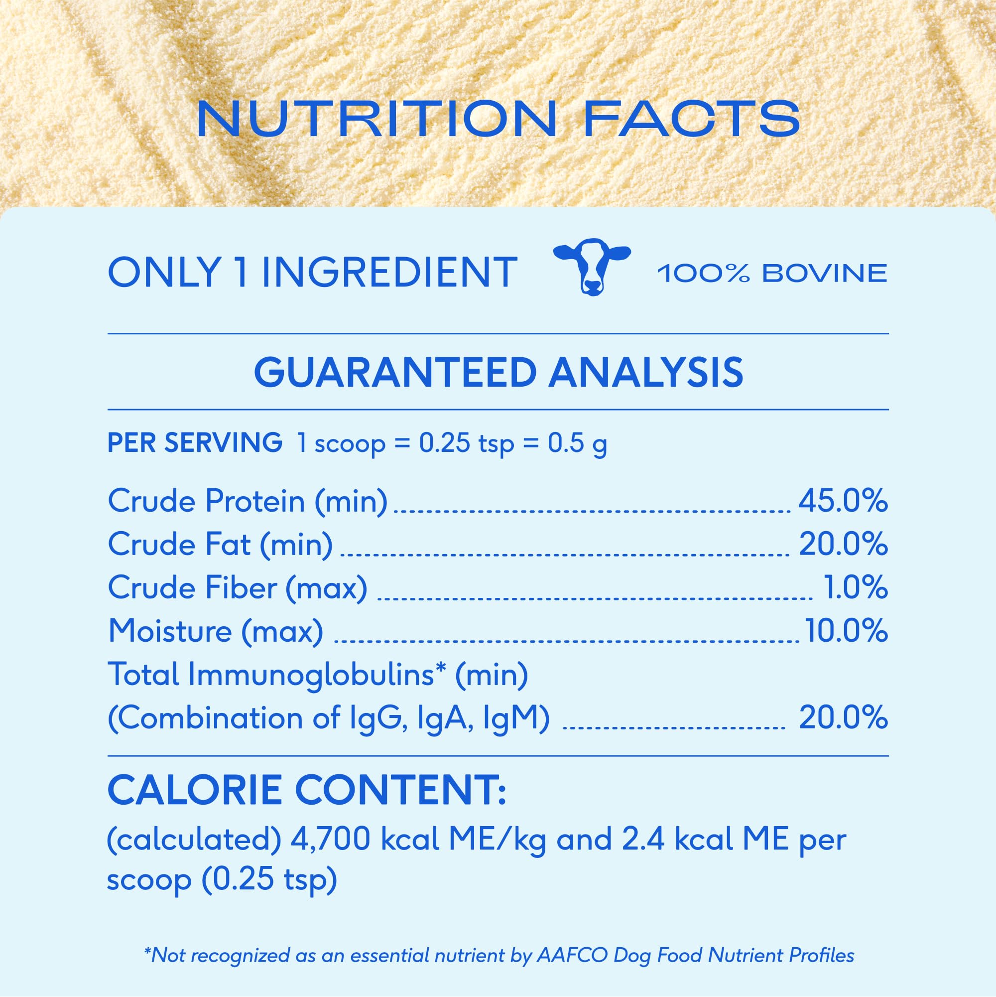 Native Pet Colostrum – sans additifs, bioactifs naturels.