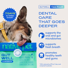 Native Pet GutWell - Poudre dentaire: combat la plaque et soutient les gencives.