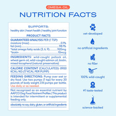 Native Pet huile saumon alaskan goutte-dans-nourriture: versement précis sur les repas.