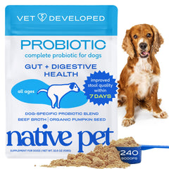 Native Pet Probiotics chien-poudre – texture appétente soutenant le système digestif