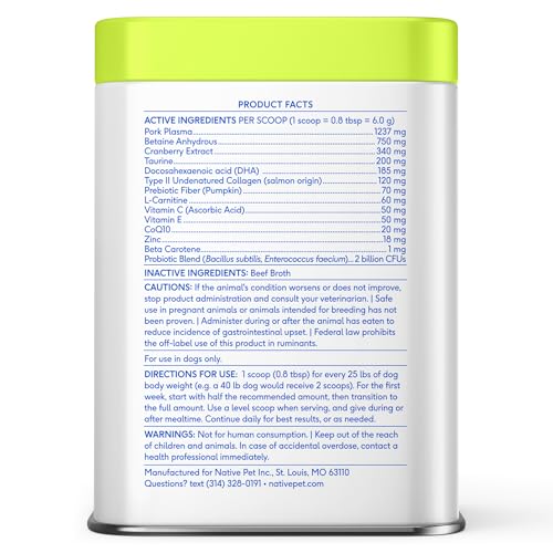 Native Pet Senior – 12-en-1, soutien immunitaire et vitalité.