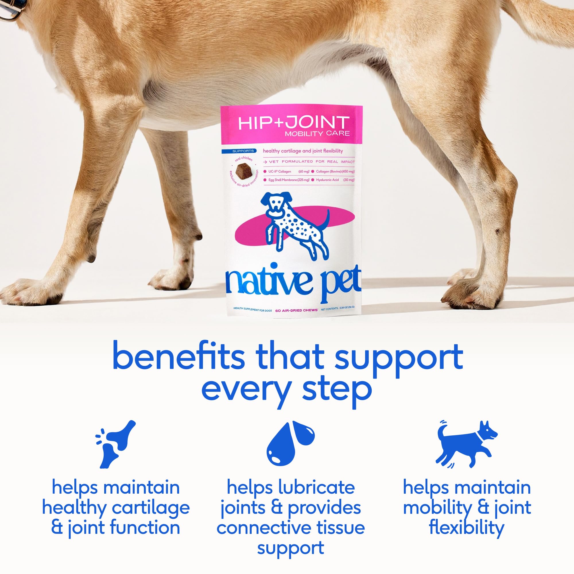 Native Pet UC-II Cartilage: soutien du cartilage et des articulations.