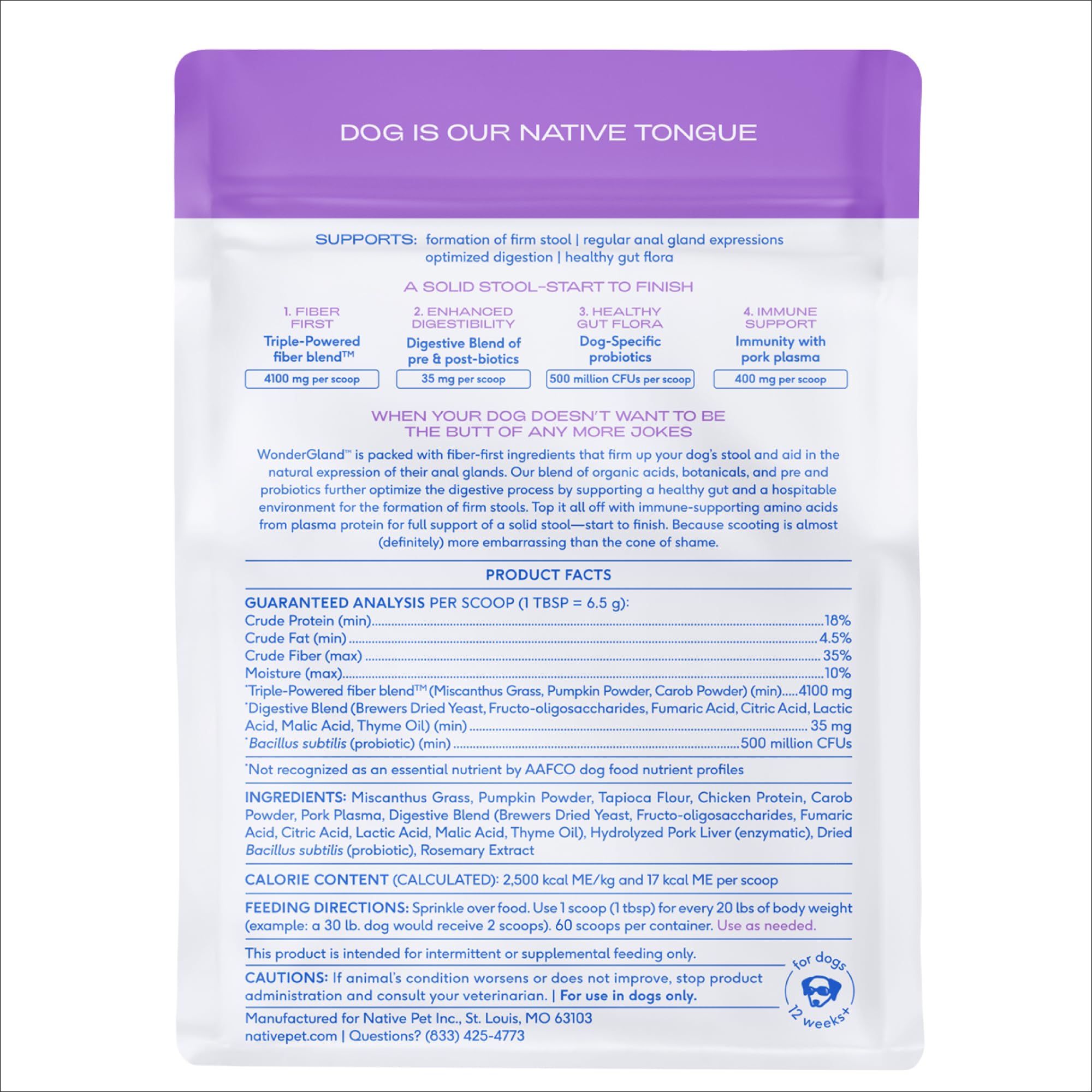 WonderGland — dosage quotidien simple pour chiens de toutes tailles