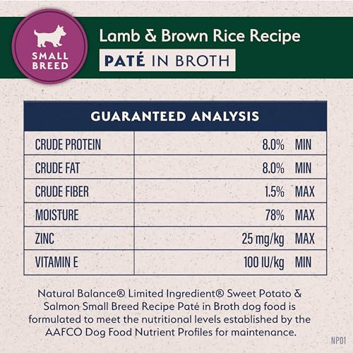Natural Balance alimentation-petits-chien agneau riz brun – saveur agréable et digestible