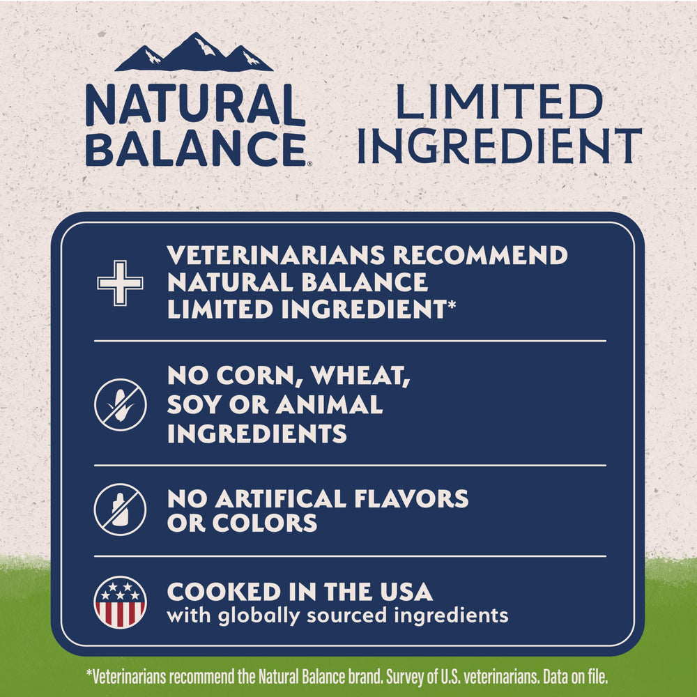 Natural Balance boîtes chien végétale – convient à tous les chiens, goût apprécié, ingrédients limités