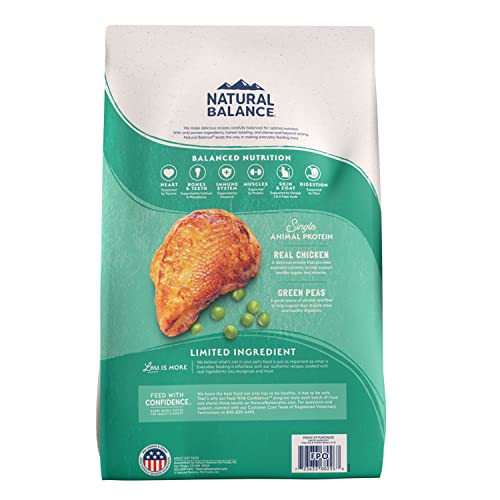 Natural Balance Chat Adulte – Protéine unique poulet, formulation simple.
