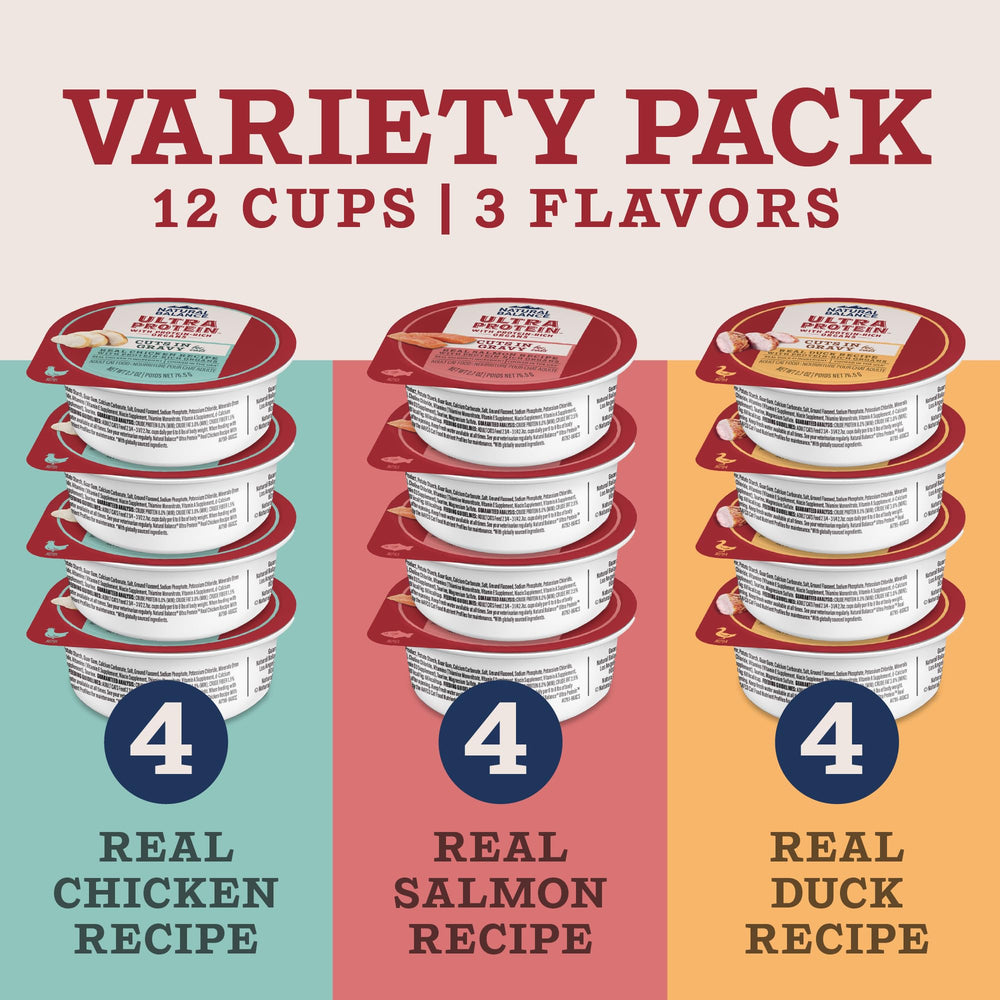 Natural Balance Ultra Protein Chat poulet en coupes dans une sauce appétente.