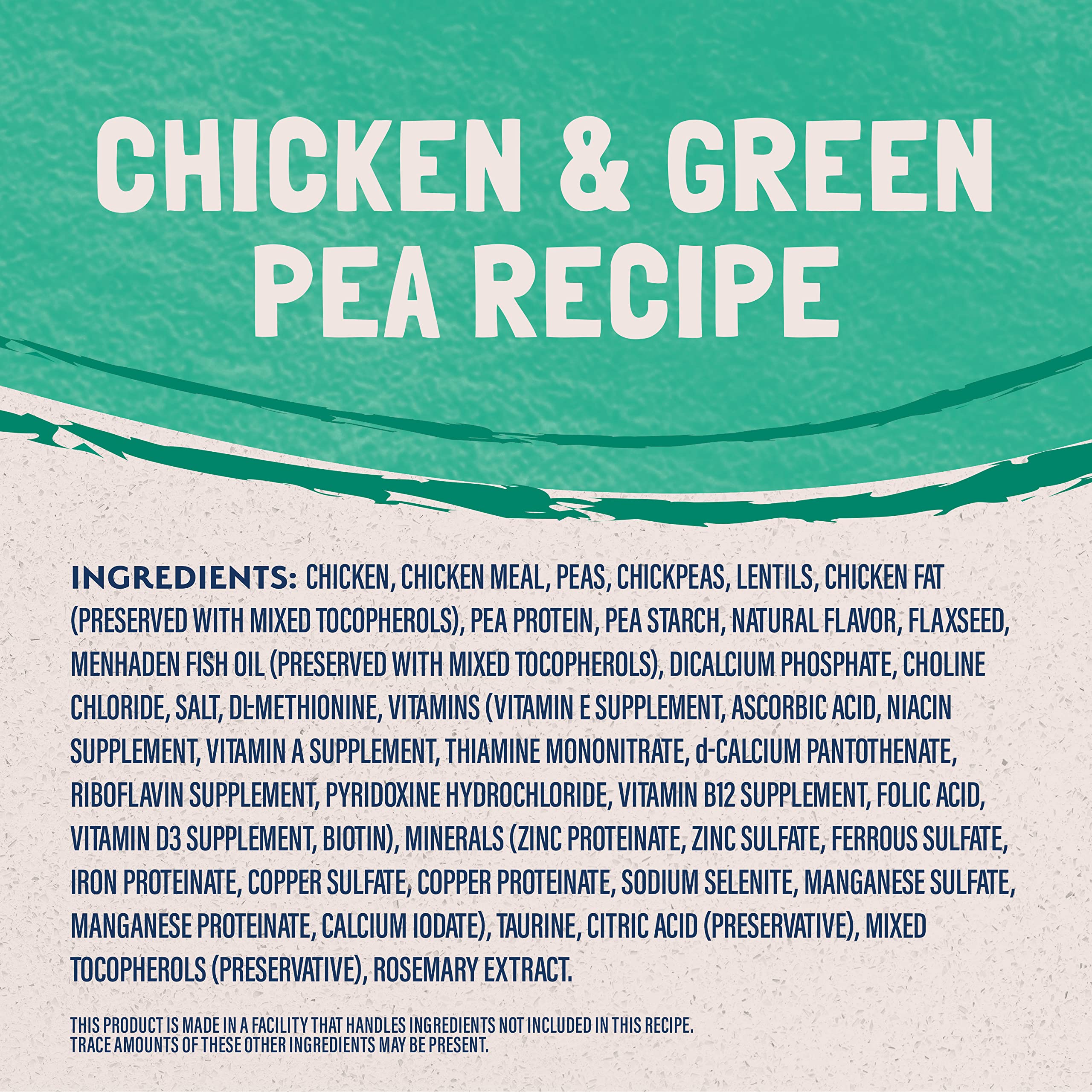 Natural Balance Chat - sans céréales avec pois verts pour une alimentation légère.