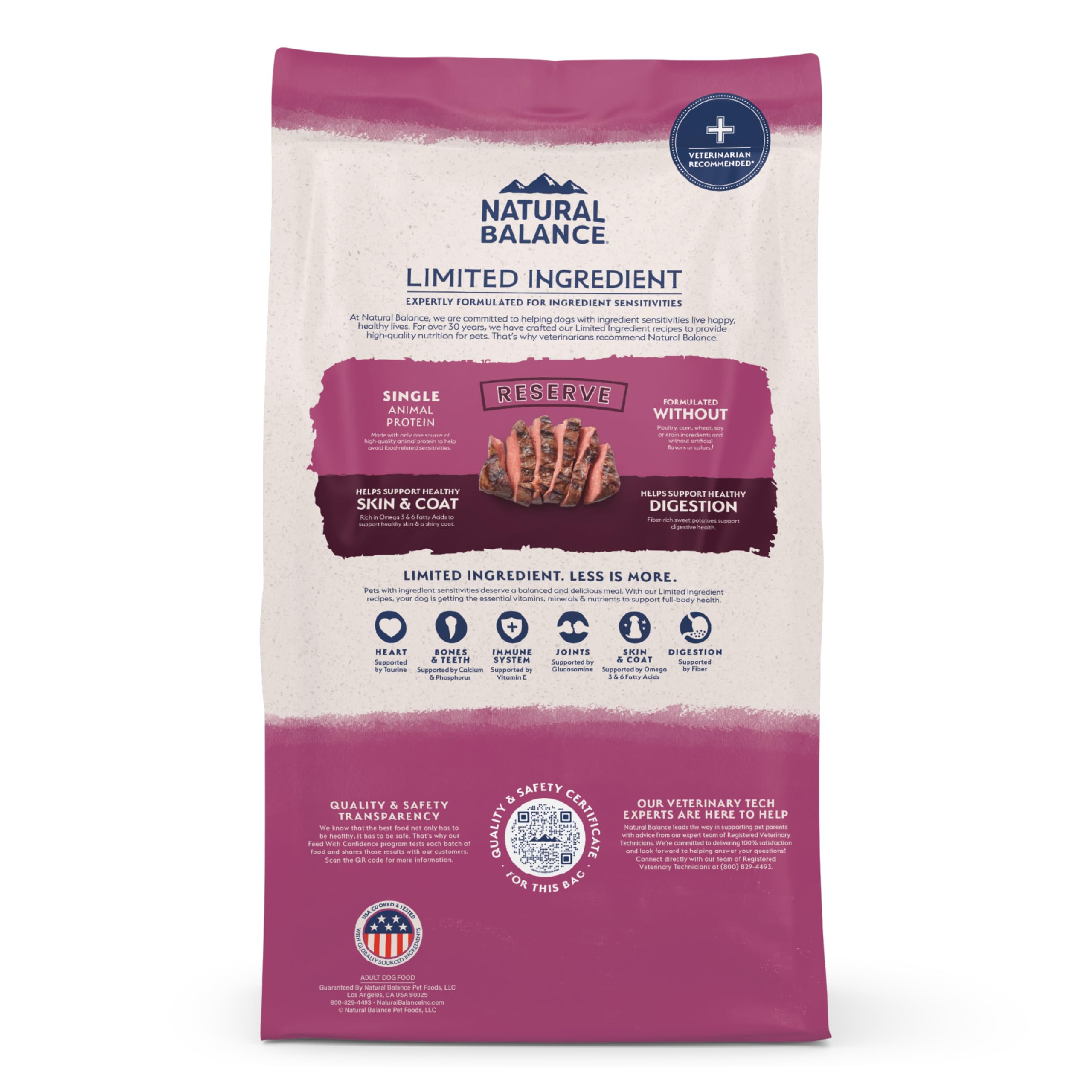 Natural Balance conditionnement sans colorants artificiels ni conservateurs.