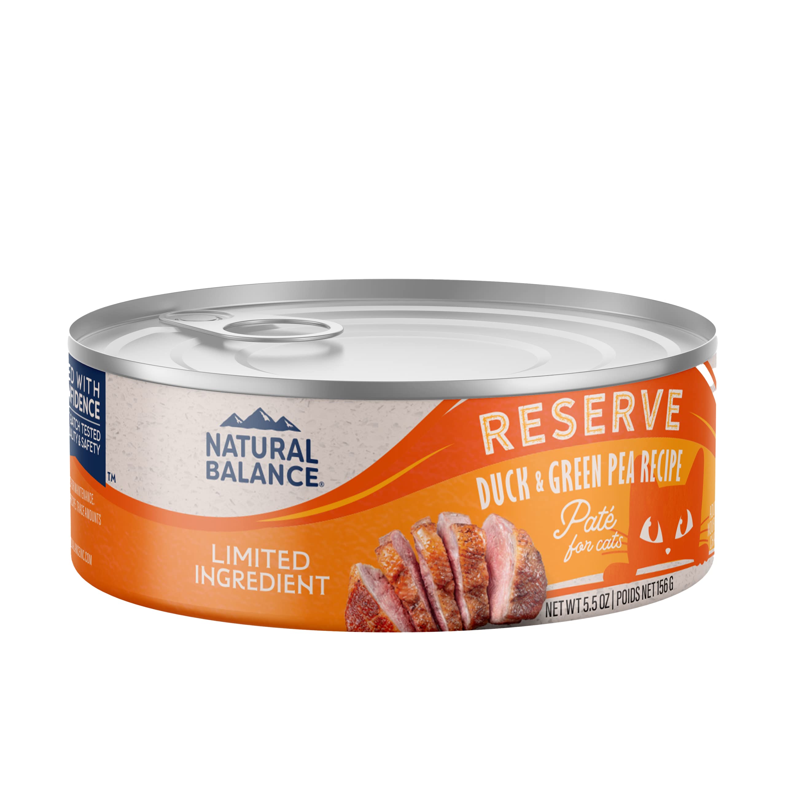 Natural Balance Conserve chat canard pois verts, goût appétissant et digestion potentielle.