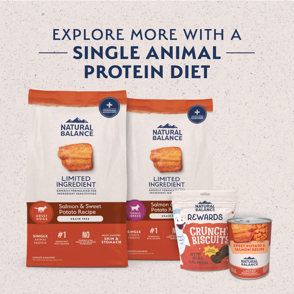 Fibres des patates douces Natural Balance soutenant la digestion.