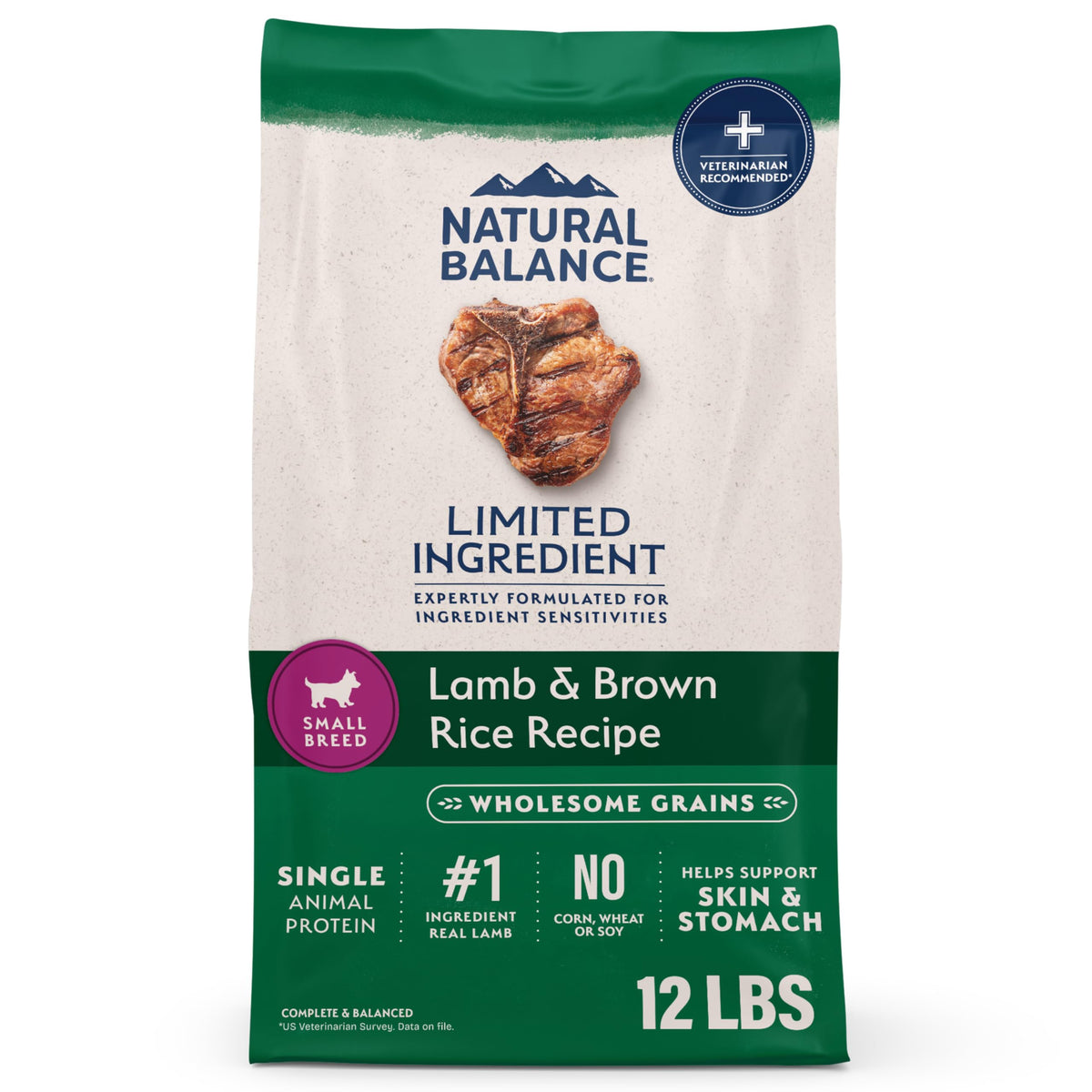 Natural Balance L.I.D. agneau et riz brun, sac 12 lb, croquettes pour petit chien