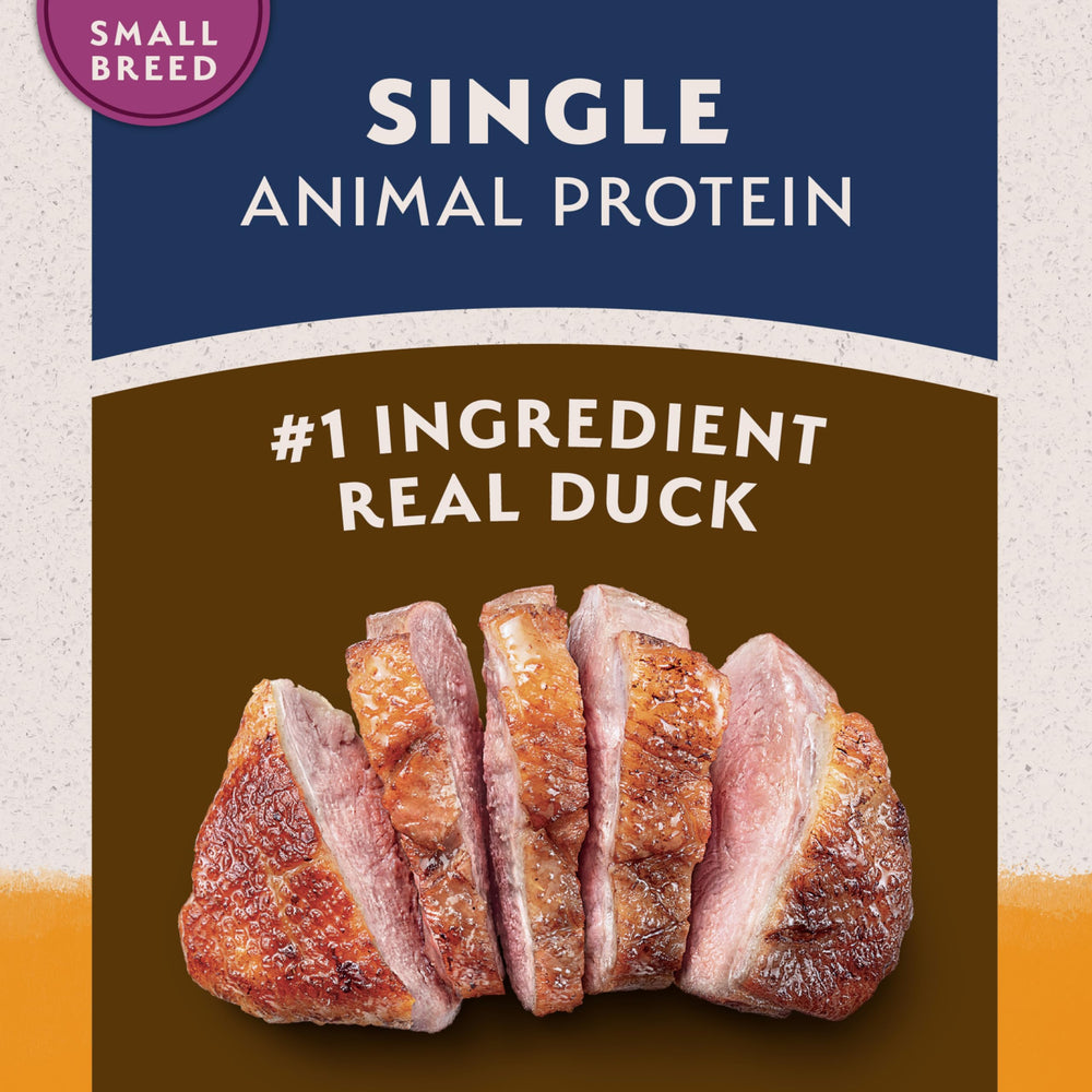 Natural Balance L.I.D. croquettes format petit chien, meilleure prise en bouche pour petits museaux.