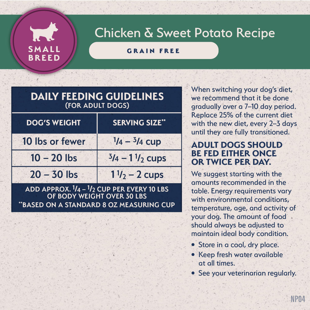 Natural Balance L.I.D. poulet et patate douce, sans pois ni protéines végétales.