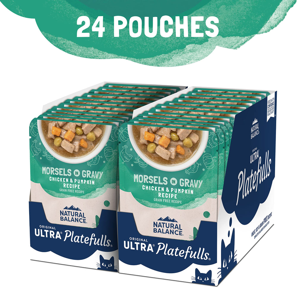 Natural Balance Platefulls sans céréales, légumes et fruits pour une alimentation équilibrée.
