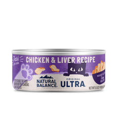 Natural Balance Original Ultra pour chats adultes avec pâté poulet et foie, goût riche.