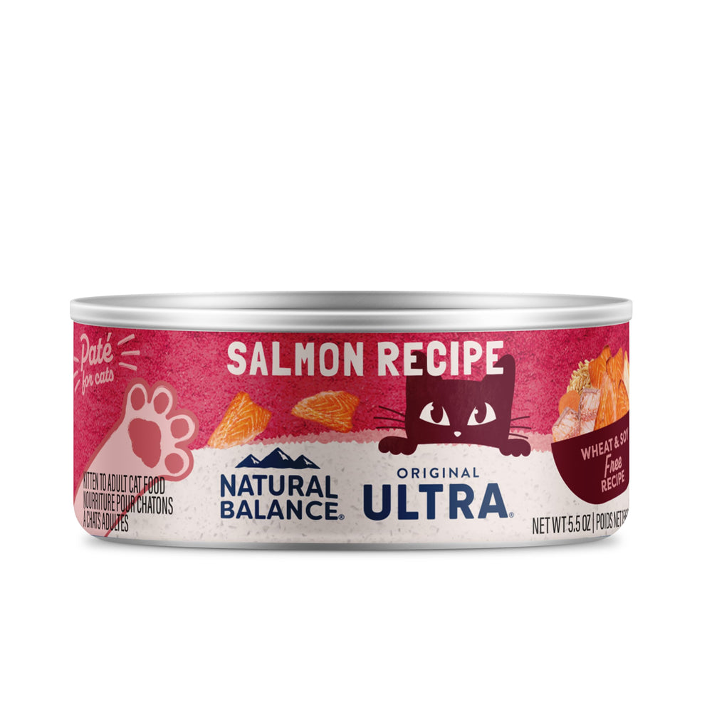 Natural Balance Original Ultra Chat Saumon Pate - boîte pratique pour repas quotidiens équilibrés.