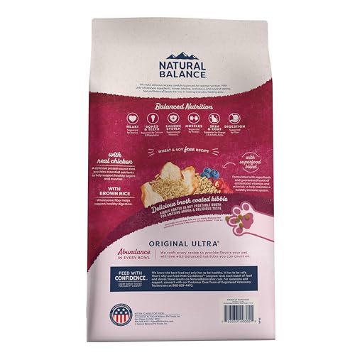 Natural Balance Original Ultra Chat: sac de 15 lb prêt à l’emploi pour repas quotidiens.