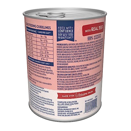 Lot de 12 boîtes Natural Balance, pratique pour le repas quotidien des chiens.