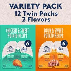 Pâté chat Natural Balance poulet en portions de 1,3 oz, pratique et rapide.