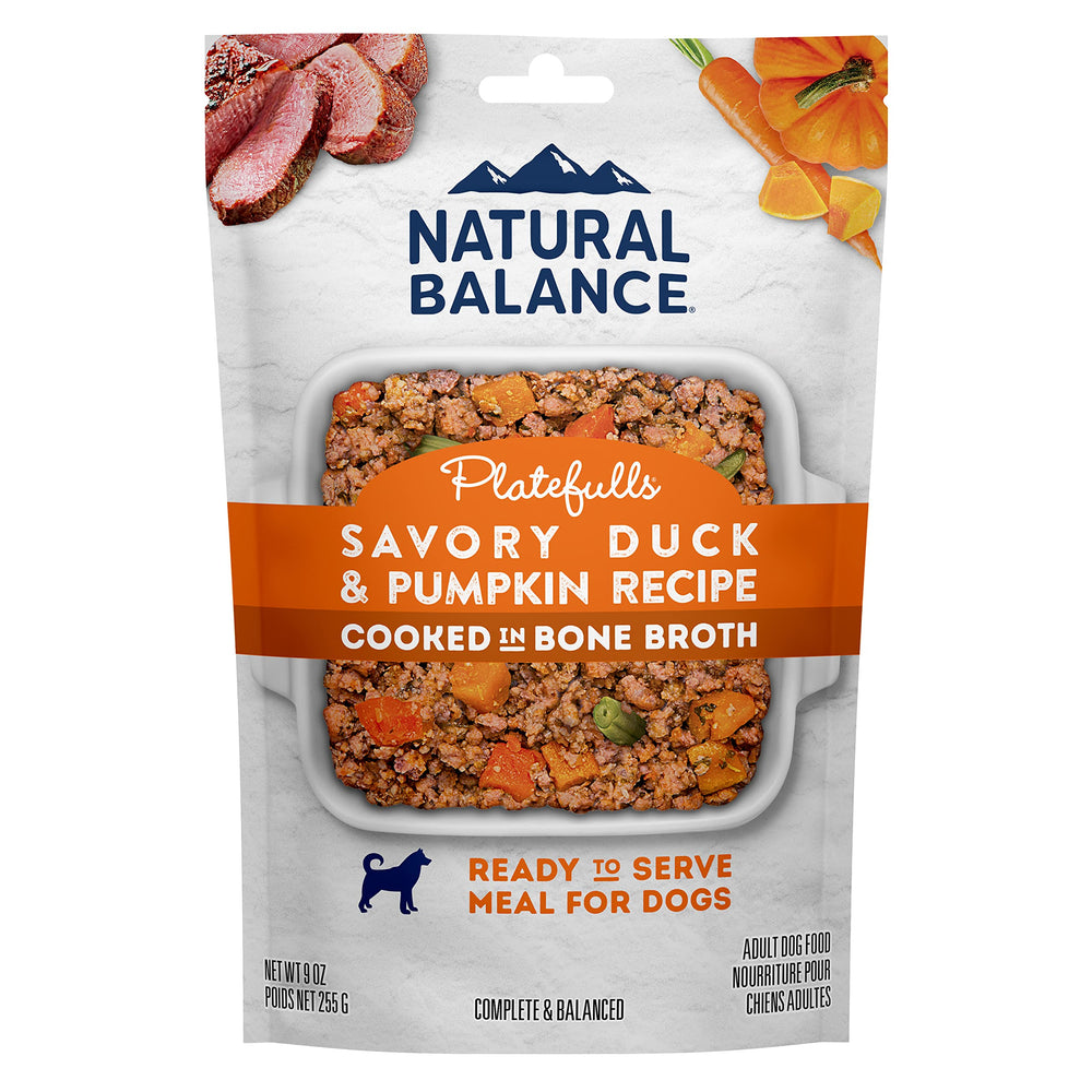 Natural Balance Platefulls Canard Pumpkin Bouillon: repas savoureux pour chien.