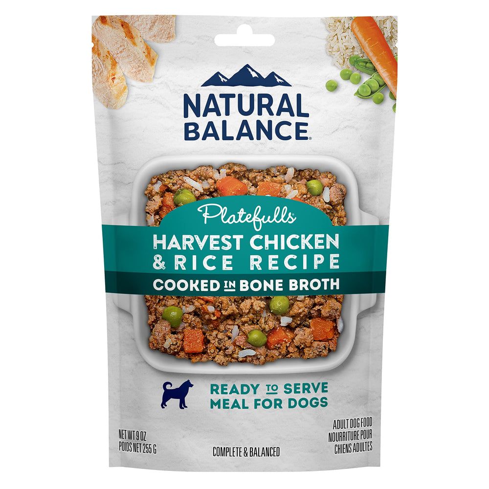 Natural Balance Platefulls Homestyle sachet poulet riz prêt à servir pour chien adulte
