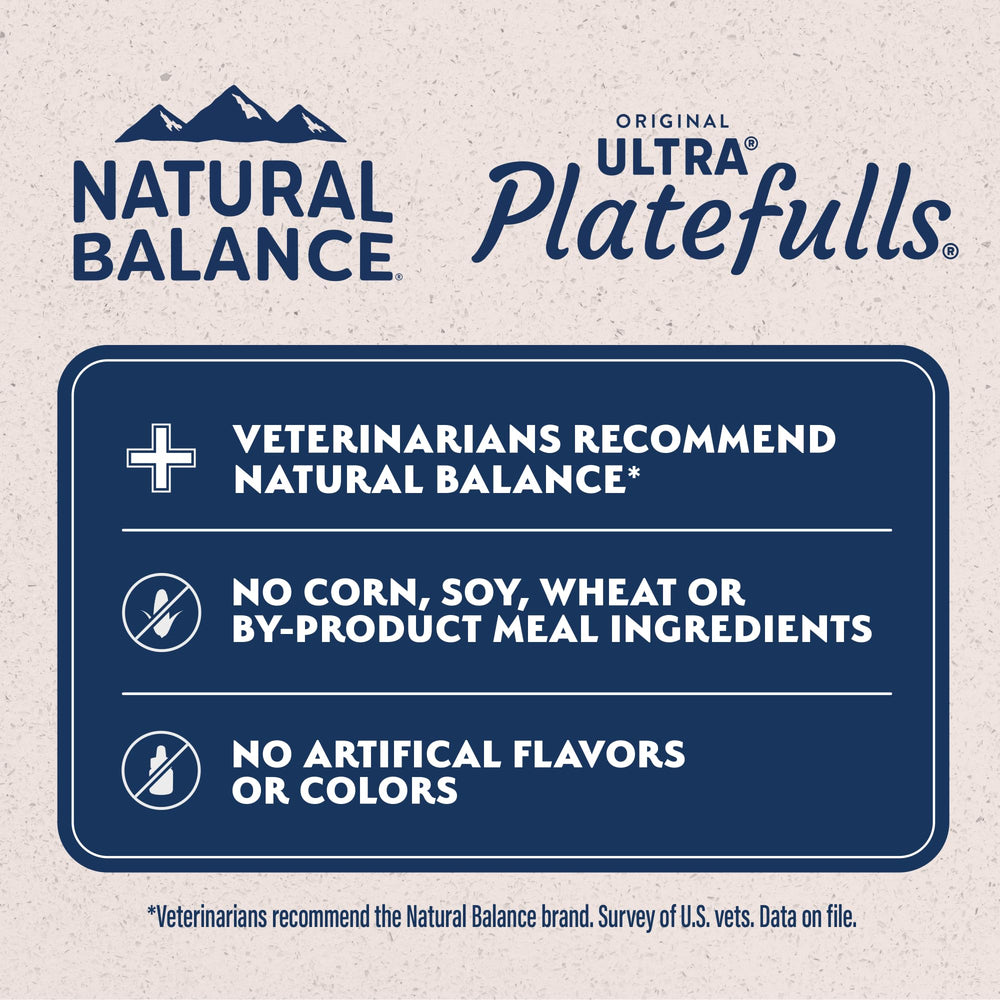 Natural Balance Platefulls – Légumes carottes et pommes de terre en sauce, fibres naturelles.