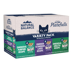 Natural Balance Platefulls – Morceaux de poulet en sauce, repas complet pour chat adulte.