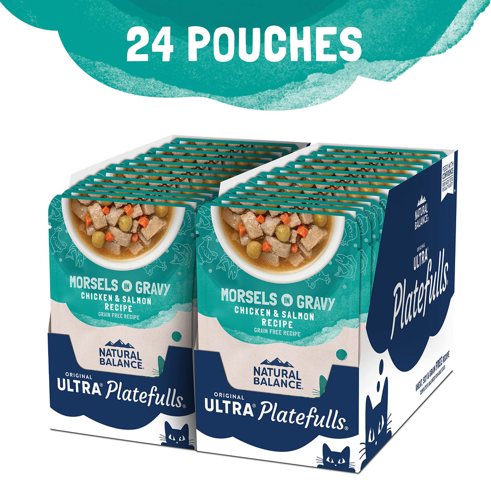 Natural Balance Platefulls sans cereales poulet-saumon en sauce 85 g