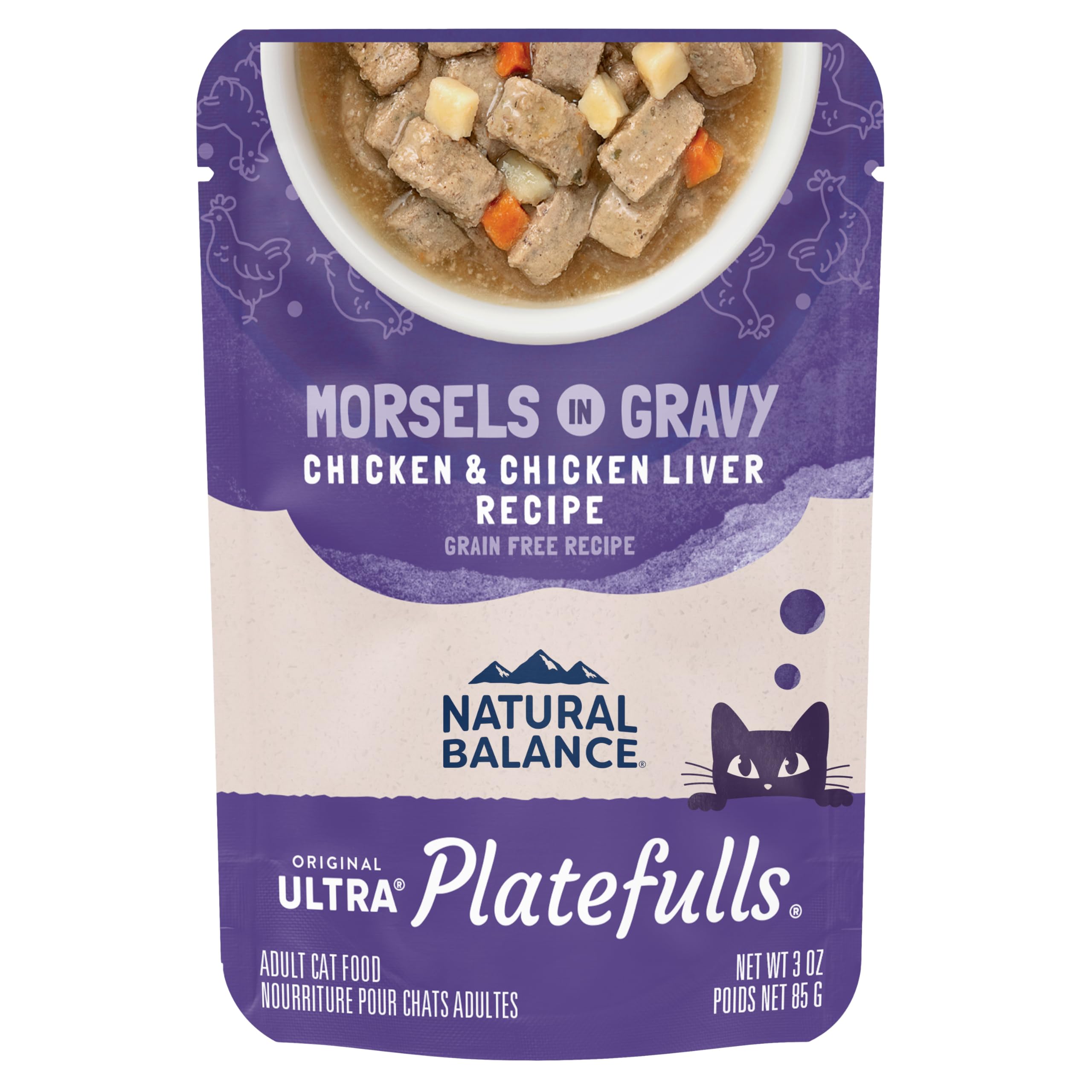 Natural Balance Platefulls Chat Indoor, paquets 24, repas pratique et équilibré