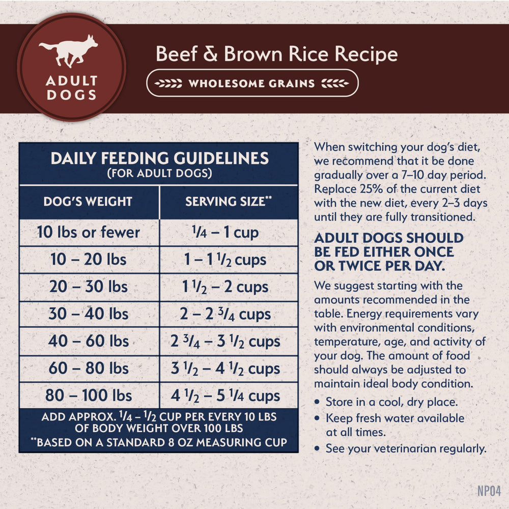 Natural Balance portion-dosage-repas-chien, pratique et régulier.
