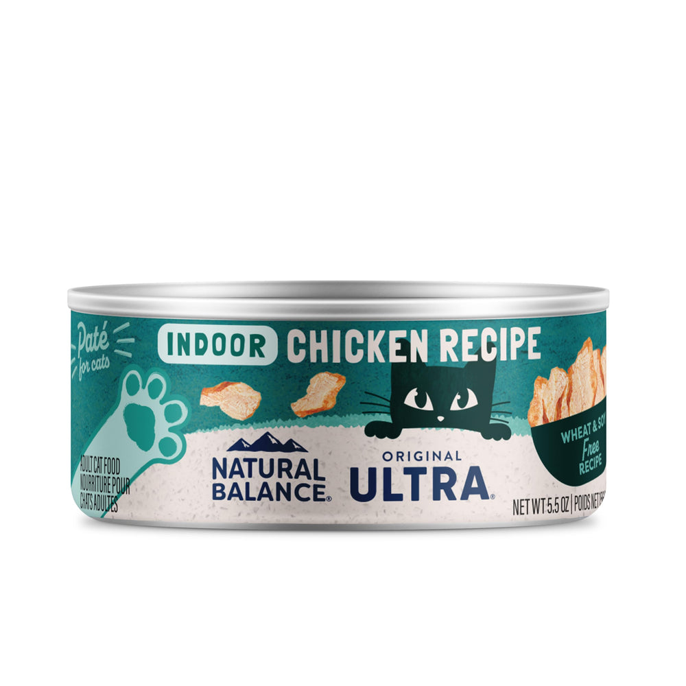 Natural Balance poulet pour chat intérieur en conserve 156 g, lot de 24 — nourriture humide
