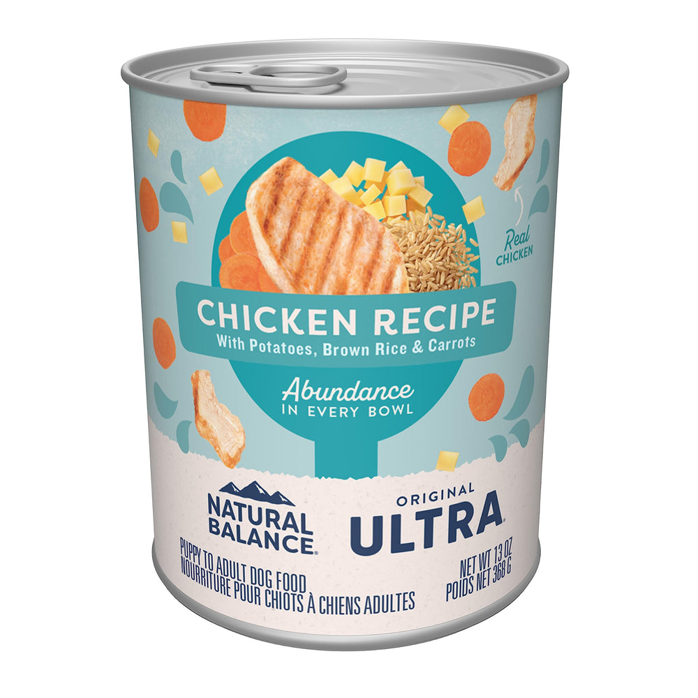 Natural Balance Original Ultra poulet et riz brun en canette 13oz, appétit garanti