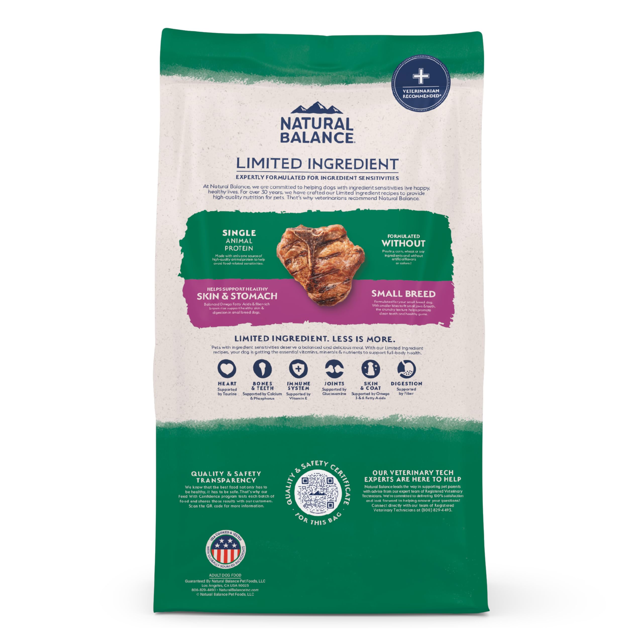 Natural Balance recette adaptée pour petits chiens sensibles