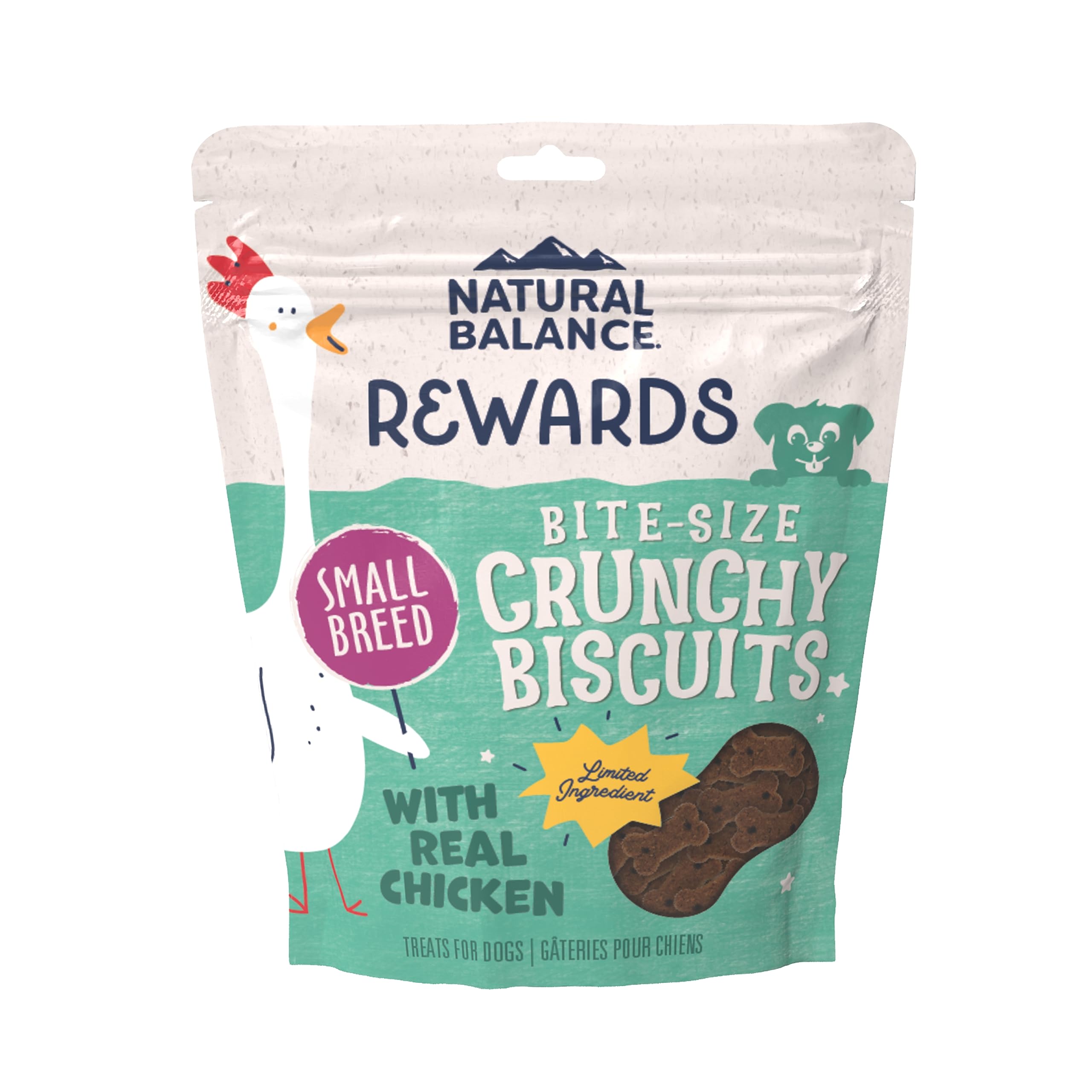 Natural Balance Rewards croquettes poulet petit chien, bouchées croustillantes pour petites races