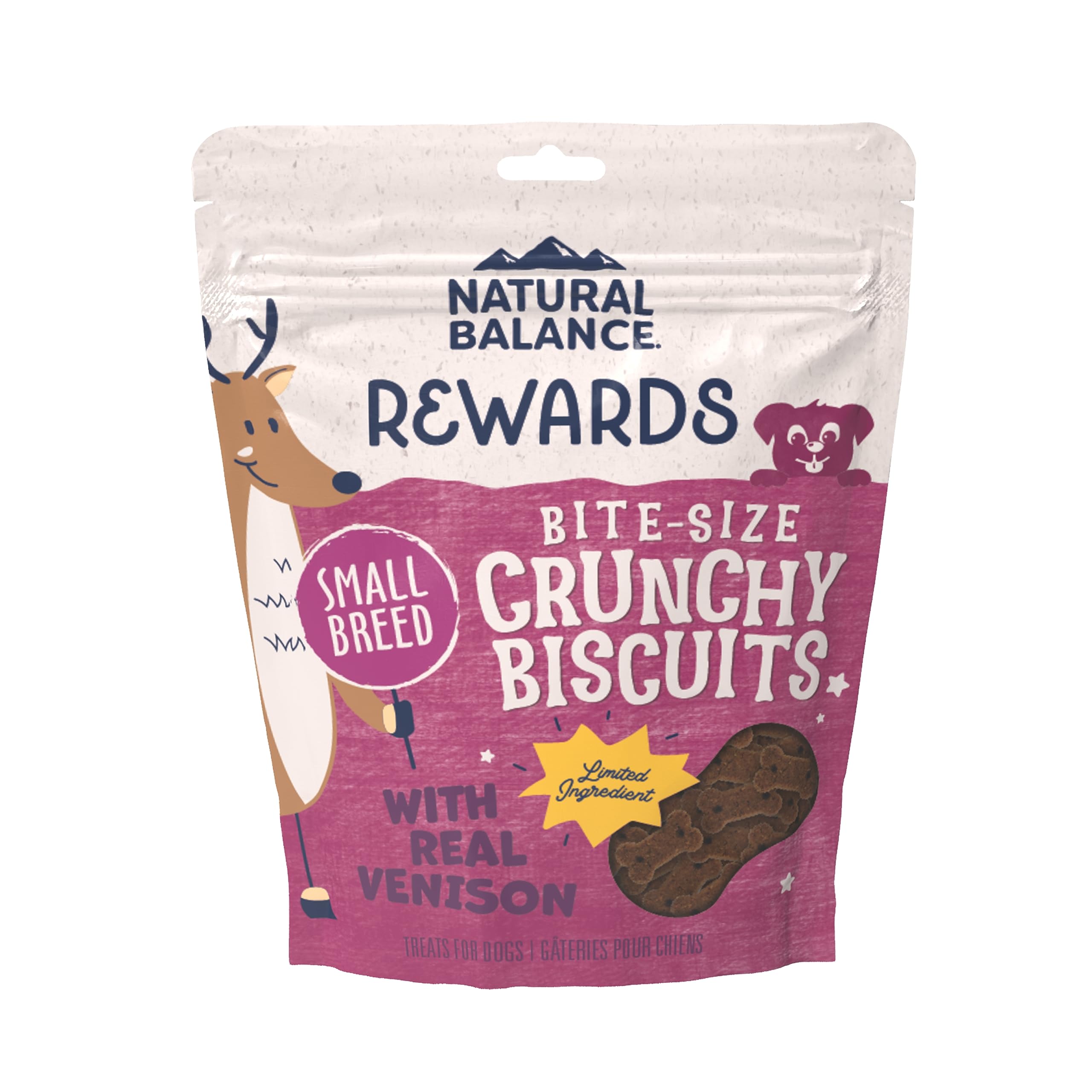 Natural Balance Rewards biscuits croquants emballage clair pour petit chien