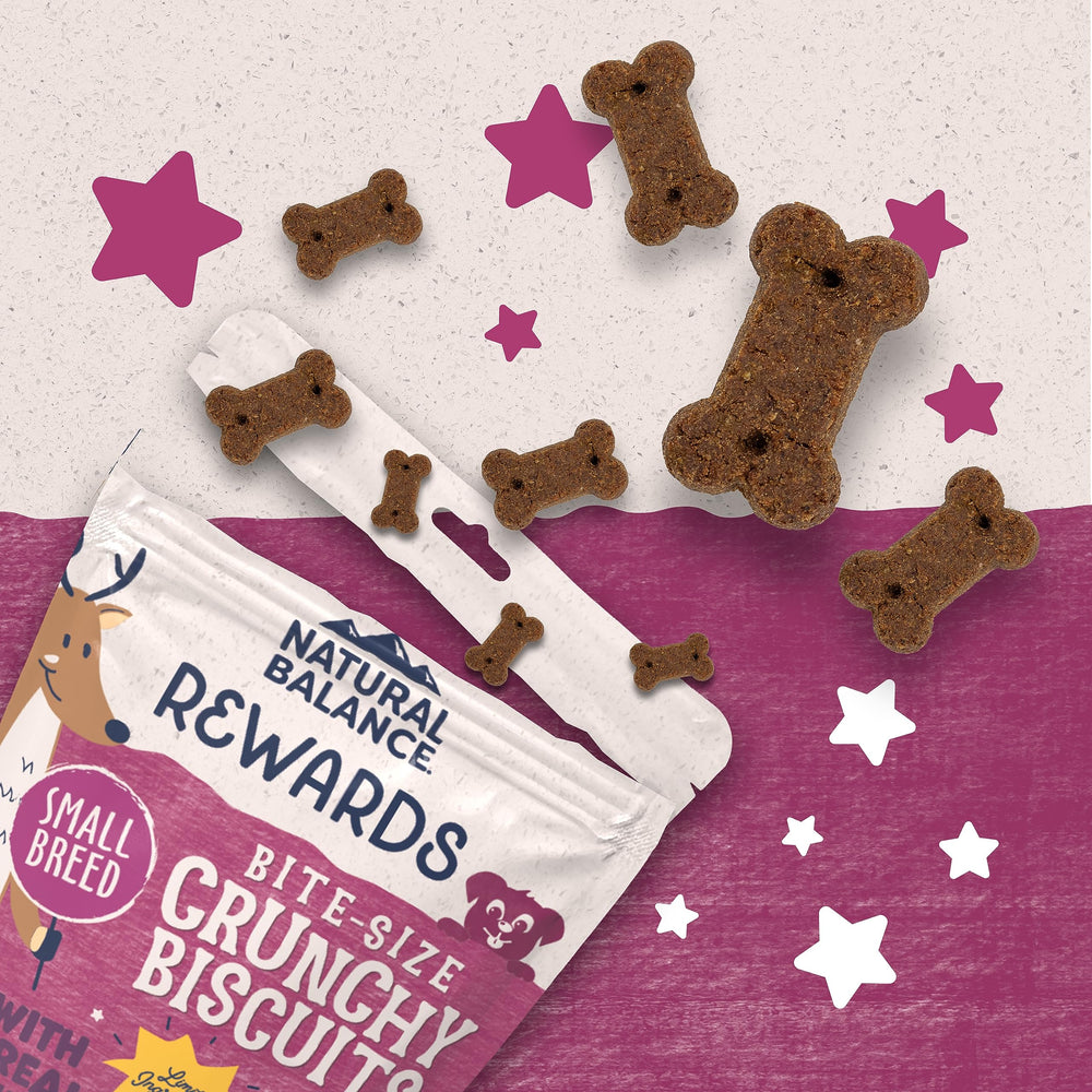 Texture croquante des biscuits Natural Balance Rewards pour chien