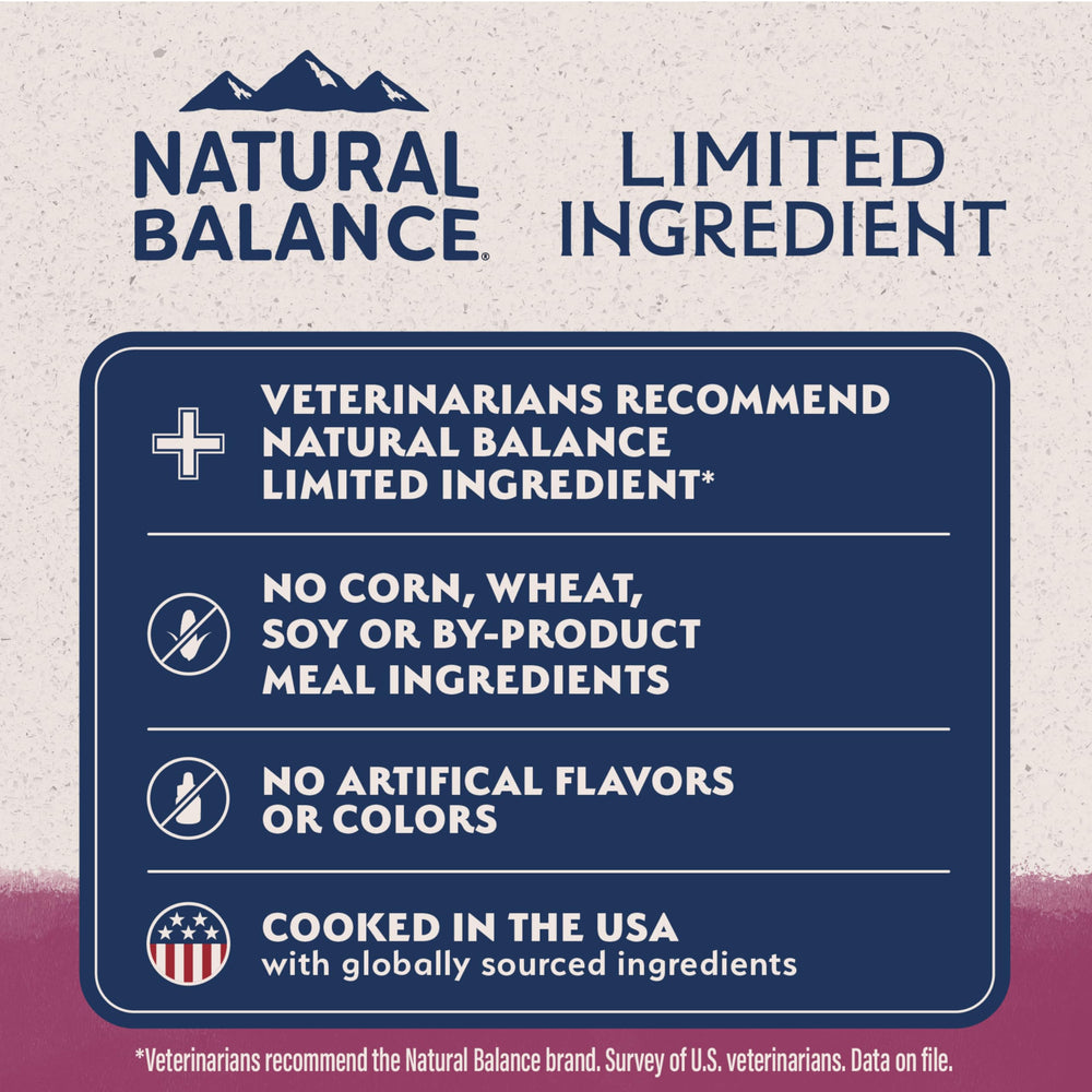 Natural Balance sans grain ni additifs artificiels.