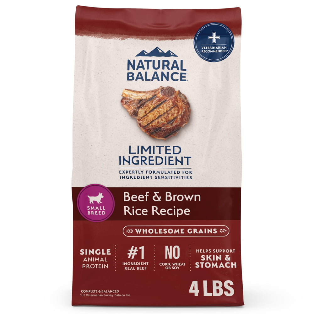 Natural Balance Small-Breed croquettes boeuf et riz brun parfaites pour petites races
